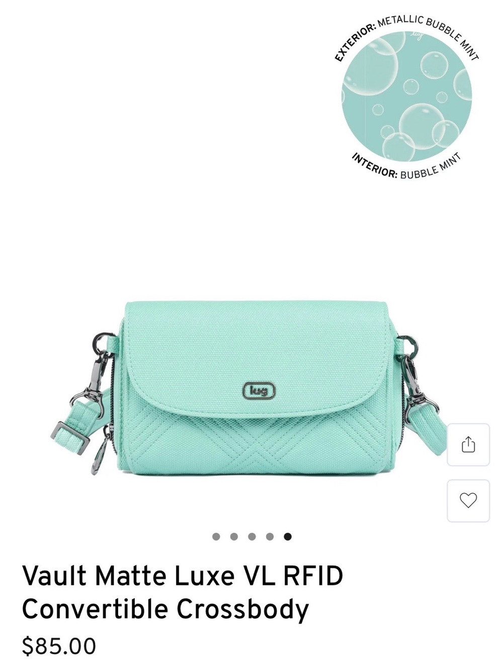 Lug vault wallet phone crossbody bag